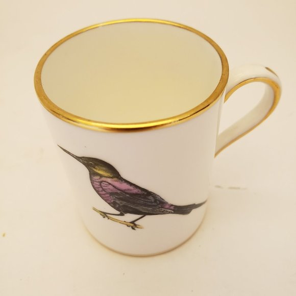 Set of 5 Vintage Hammersley & Co Bone China Bird Demitasse Cup and Saucer - Picture 15 of 16